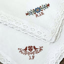 Elegant Linen Napkin Small Monogram